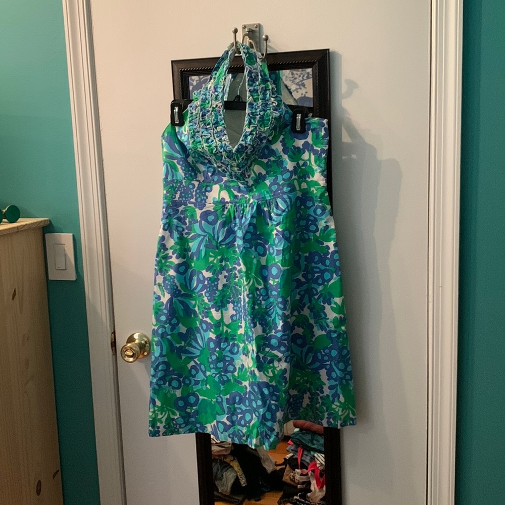 Lilly Pulitzer halter dress. Size 8. Very good condition.